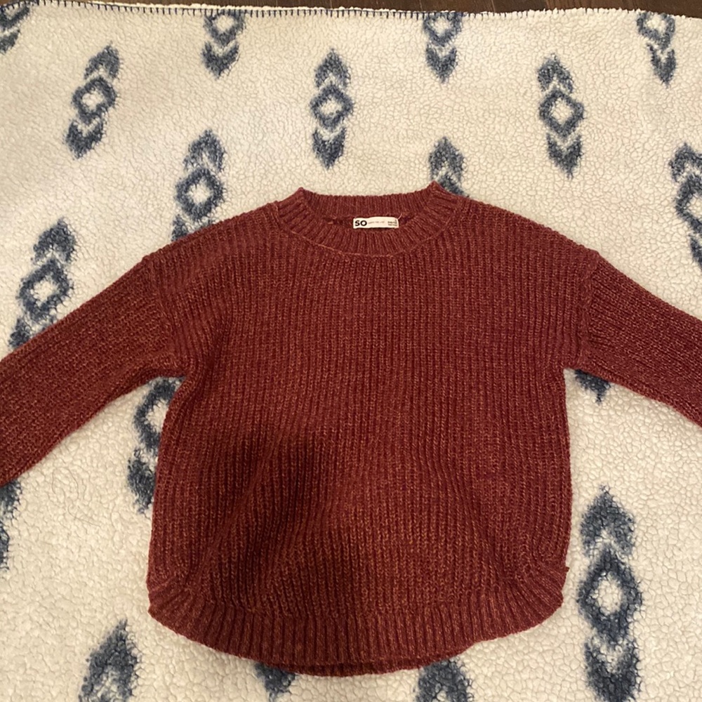 wine colored sweater